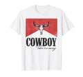 Leopard Bull Skull Cowboy Take Me Away T-Shirt - Minimalist Print Men Women - T-Shirt, Sweatshirt, Hoodie