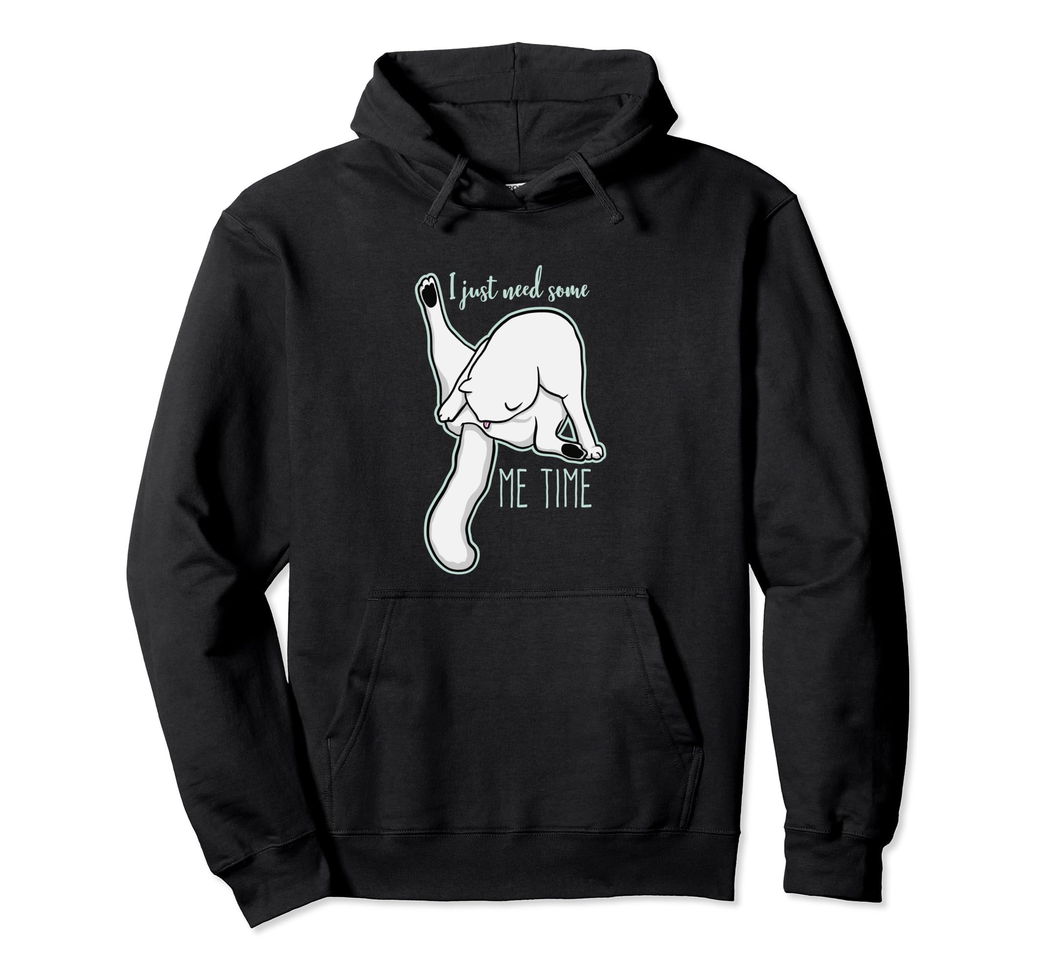 Self Care Cat Stressed Out Adults Hoodie - Minimalist Print for Adults - T-Shirt, Sweatshirt, Hoodie