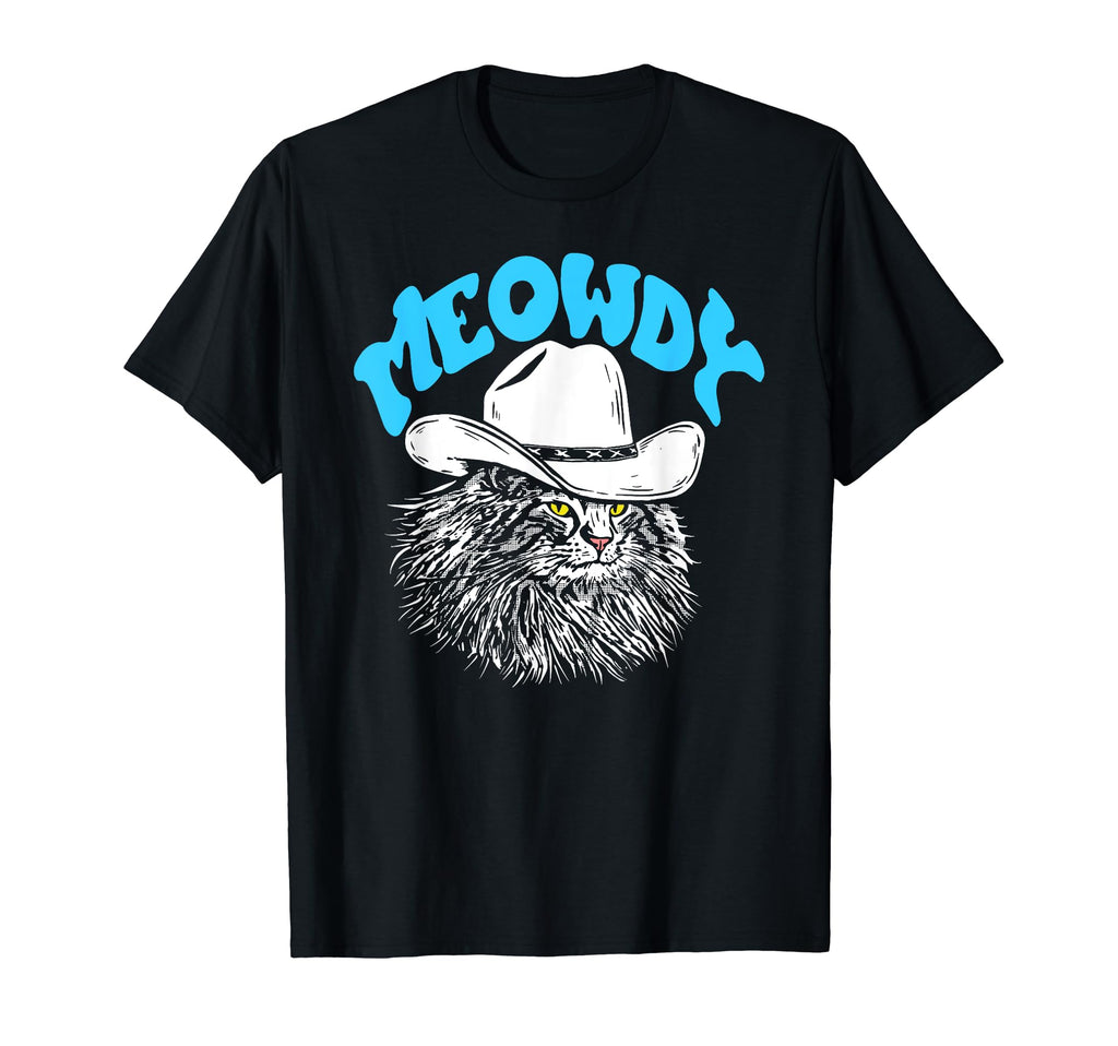 Meowdy Funny Country Music Cat T-Shirt - Fun Novelty Design Men Women - T-Shirt, Sweatshirt, Hoodie