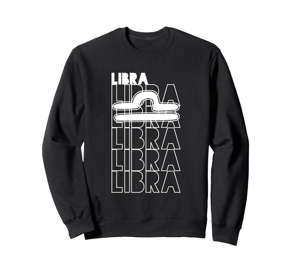 Libra Star Sign Typography Astrology Sweatshirt - Custom Art Print Unisex - T-Shirt, Sweatshirt, Hoodie
