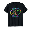 Peace Love Flower Power T-Shirt - Custom Art Print for Adults - T-Shirt, Sweatshirt, Hoodie