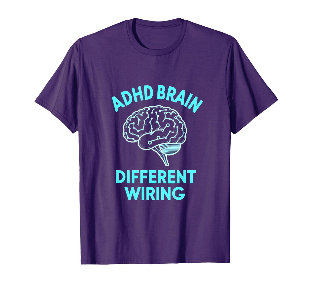 Adhd Brain Different Wiring T-Shirt - Aesthetic Graphic Men Women - T-Shirt, Sweatshirt, Hoodie