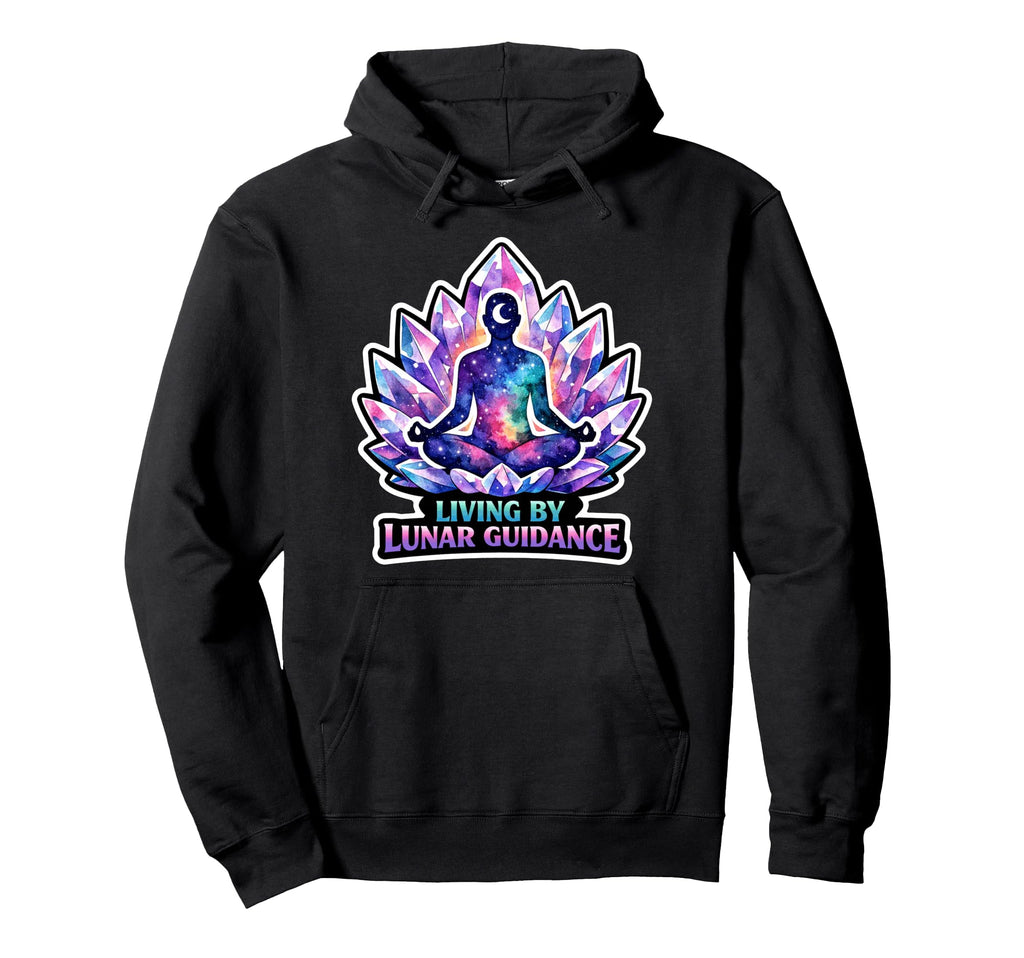 Moon Meditation Lunar Mindfulness Hoodie - Fun Novelty Design for Adults - T-Shirt, Sweatshirt, Hoodie