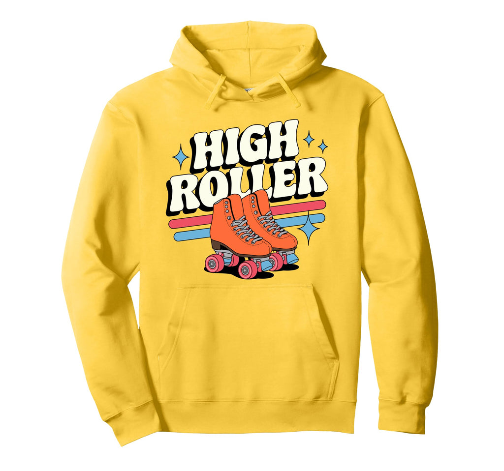 High Roller Roller Skating Roller Derby Hoodie - Custom Art Print Unisex - T-Shirt, Sweatshirt, Hoodie