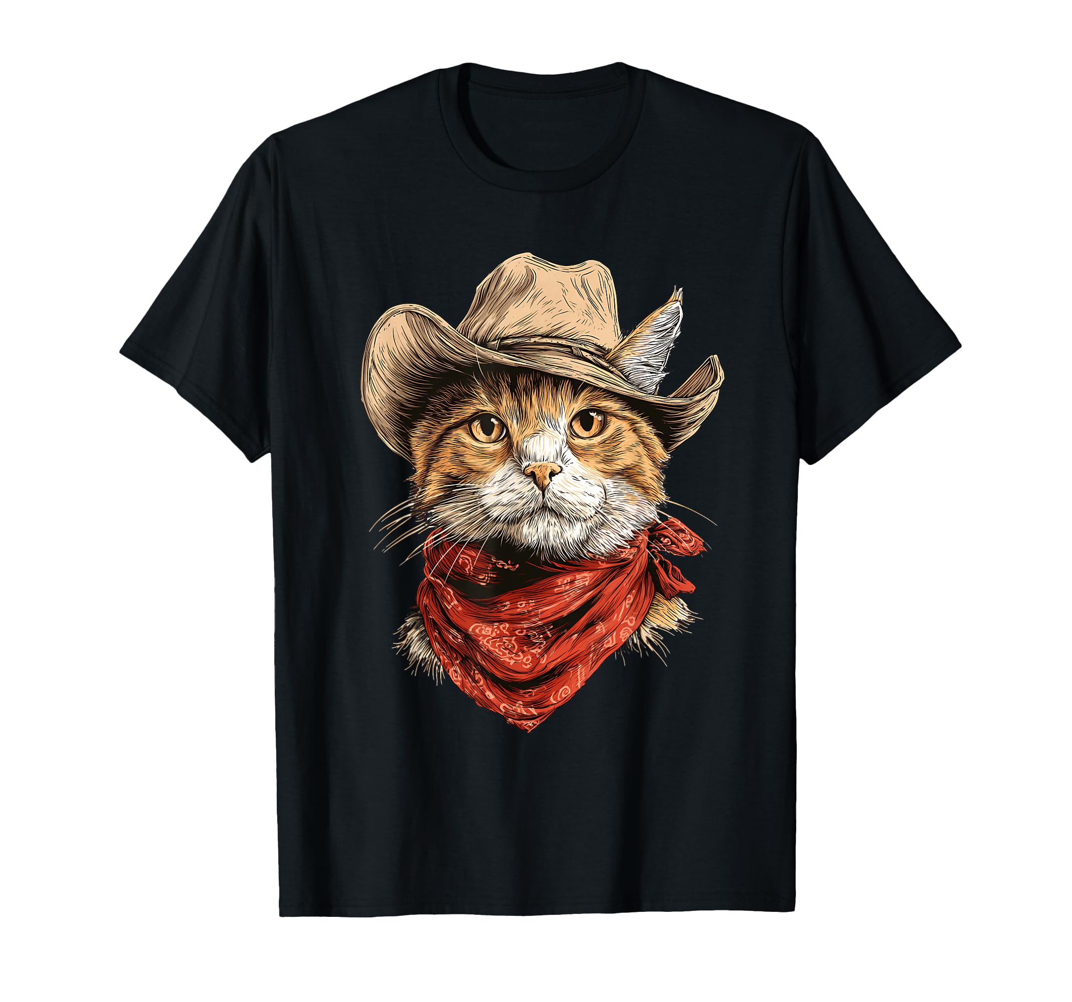 Country Western Cowgirl Funny Cowboy Cat T-Shirt - Aesthetic Graphic Unisex - T-Shirt, Sweatshirt, Hoodie