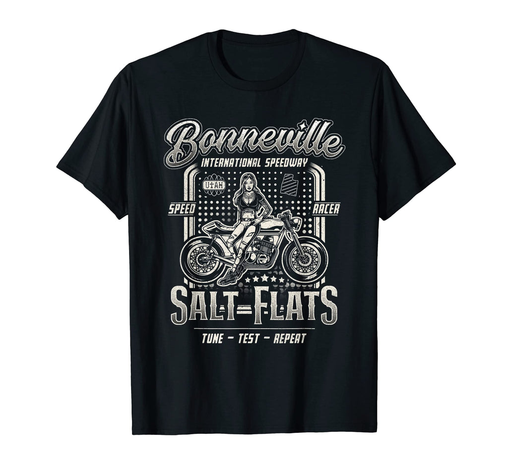 Bonneville Salt Flats Motorcycle T-Shirt - Aesthetic Graphic for Adults - T-Shirt, Sweatshirt, Hoodie