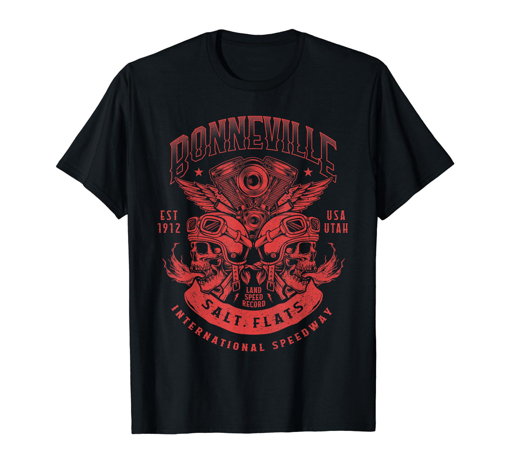 Bonneville Salt Flats Motorcycle T-Shirt - Fun Novelty Design Unisex - T-Shirt, Sweatshirt, Hoodie