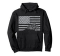 Motorcycle Biker American Flag Hoodie - Unique Graphic for Adults - T-Shirt, Sweatshirt, Hoodie