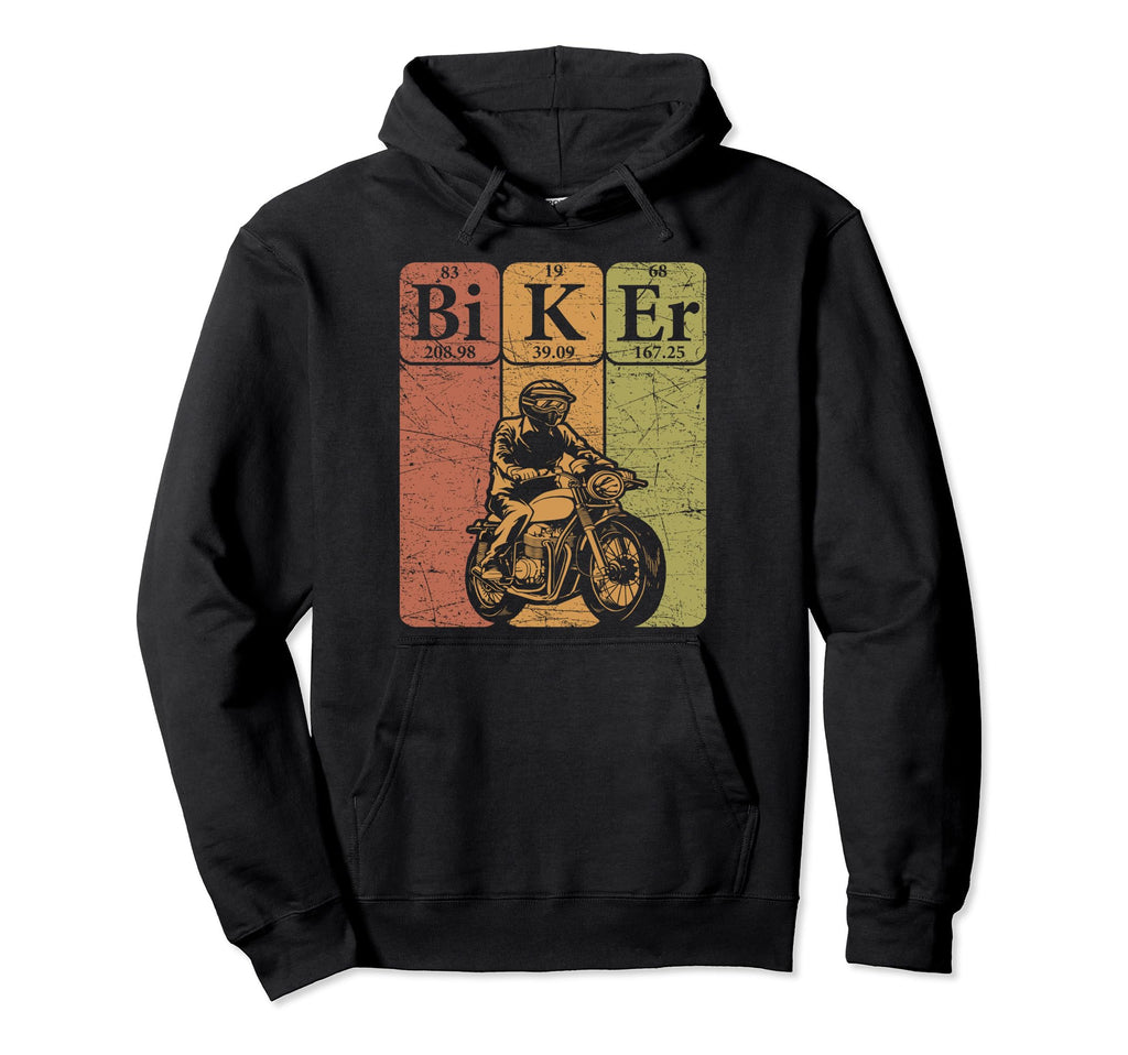 Biker Periodic Table Elements Hoodie - Novelty Apparel Men Women - T-Shirt, Sweatshirt, Hoodie
