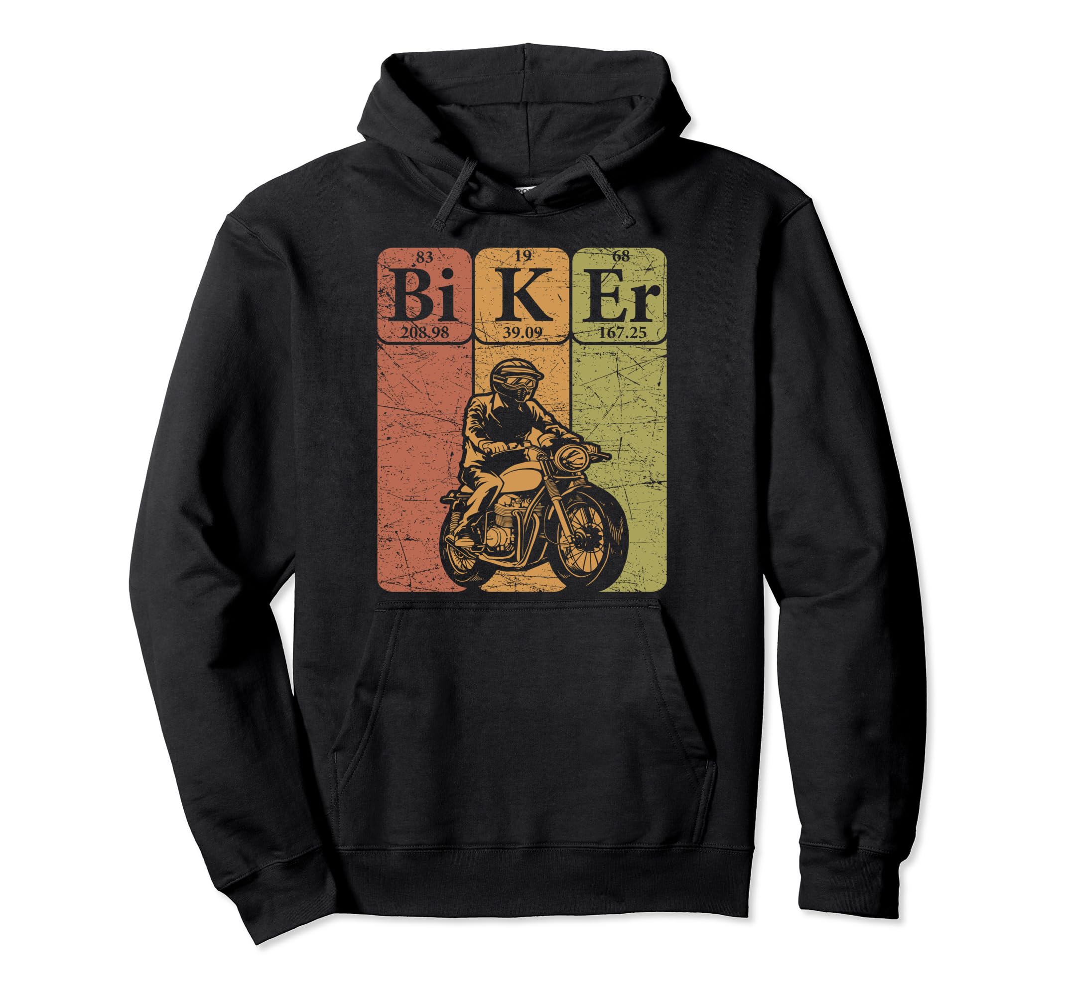 Biker Periodic Table Elements Hoodie - Novelty Apparel Men Women - T-Shirt, Sweatshirt, Hoodie