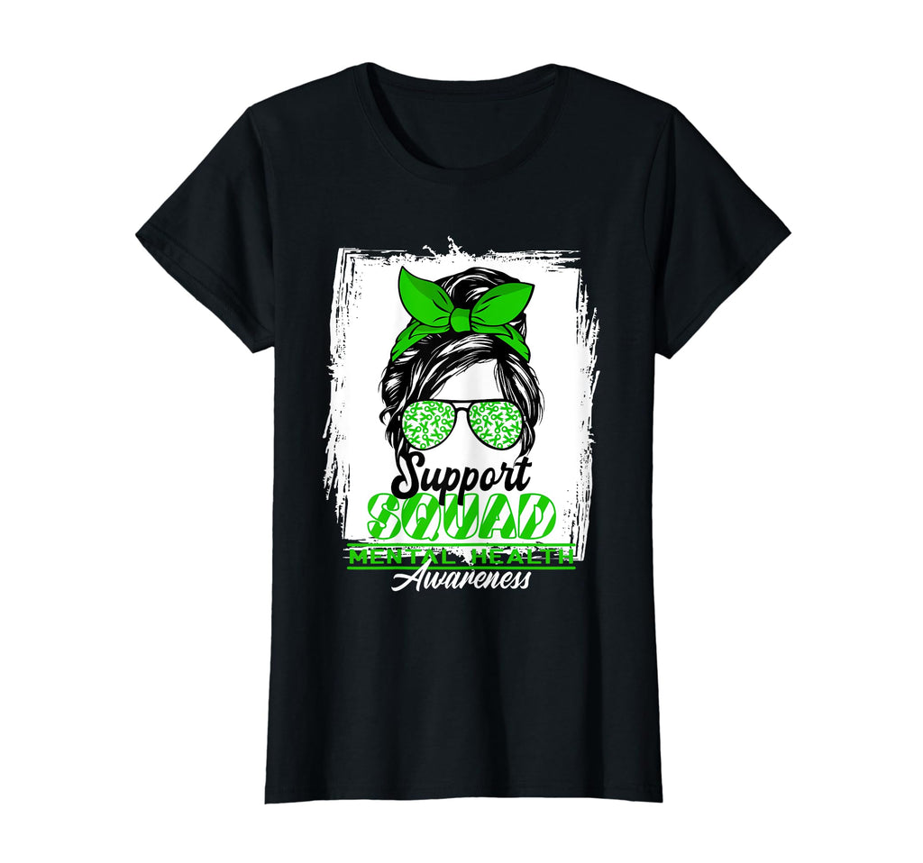 Womens Messy Bun Support Awareness T-Shirt - Unique Graphic for Adults - T-Shirt, Sweatshirt, Hoodie