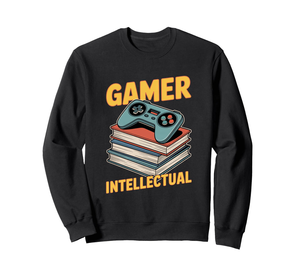 Gamer Intellectual Controller Books Sweatshirt - Streetwear Style Unisex - T-Shirt, Sweatshirt, Hoodie