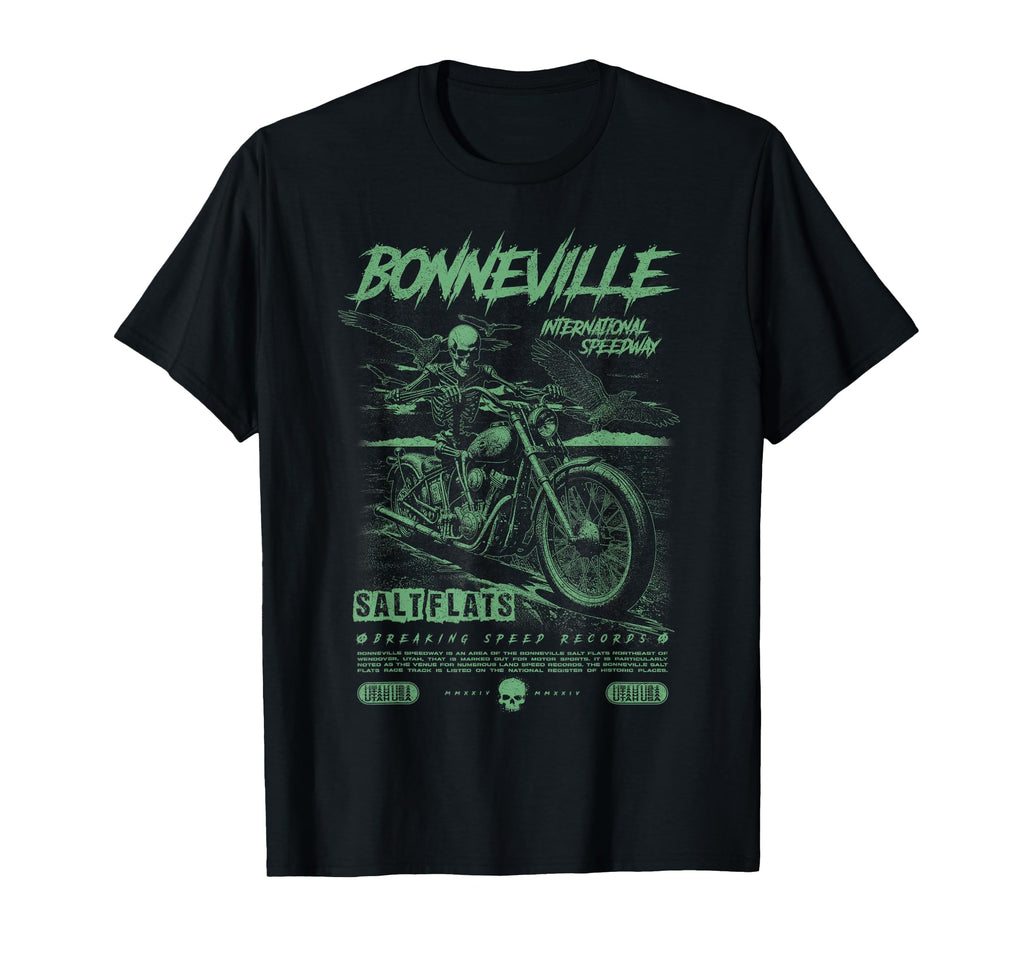 Bonneville Salt Flats Motorcycle Racing T-Shirt - Novelty Apparel Unisex - T-Shirt, Sweatshirt, Hoodie