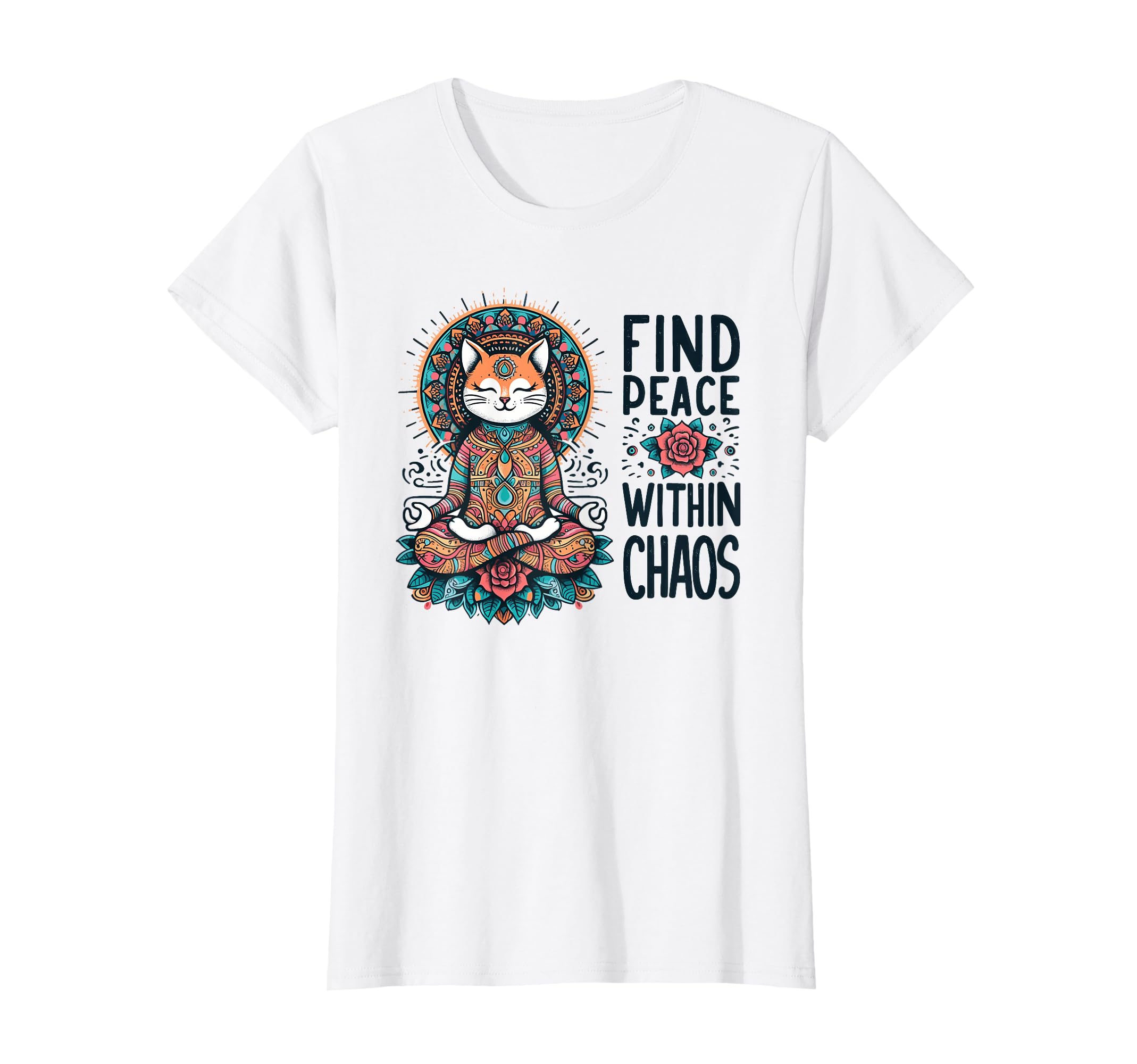 Yoga Mental Health Cat T-Shirt - Aesthetic Graphic Men Women - T-Shirt, Sweatshirt, Hoodie
