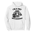 Im Pet Boundaries Cat Hoodie - Novelty Apparel for Adults - T-Shirt, Sweatshirt, Hoodie
