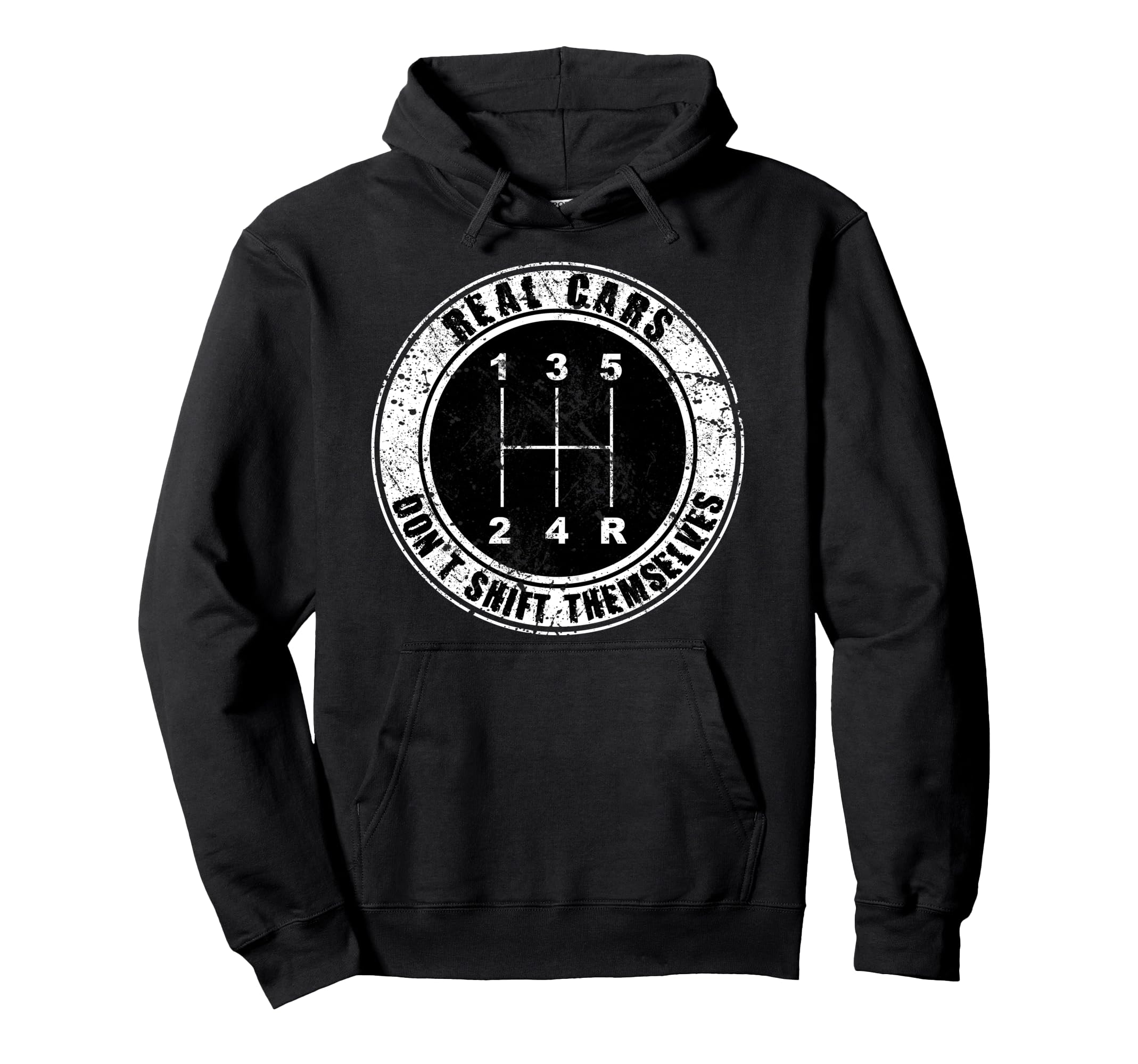 Real Cars Dont Shift Themselves Manual Hoodie - Unique Graphic Men Women - T-Shirt, Sweatshirt, Hoodie