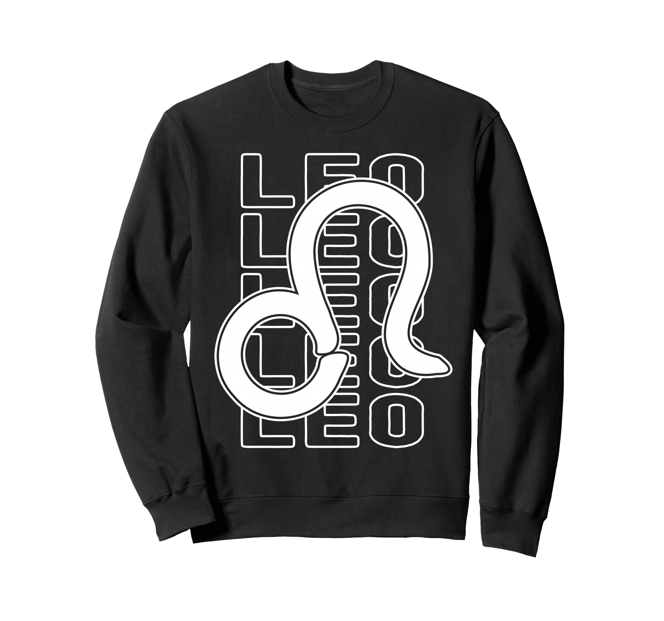 Leo Zodiac Sign Typography Sweatshirt - Novelty Apparel for Adults - T-Shirt, Sweatshirt, Hoodie