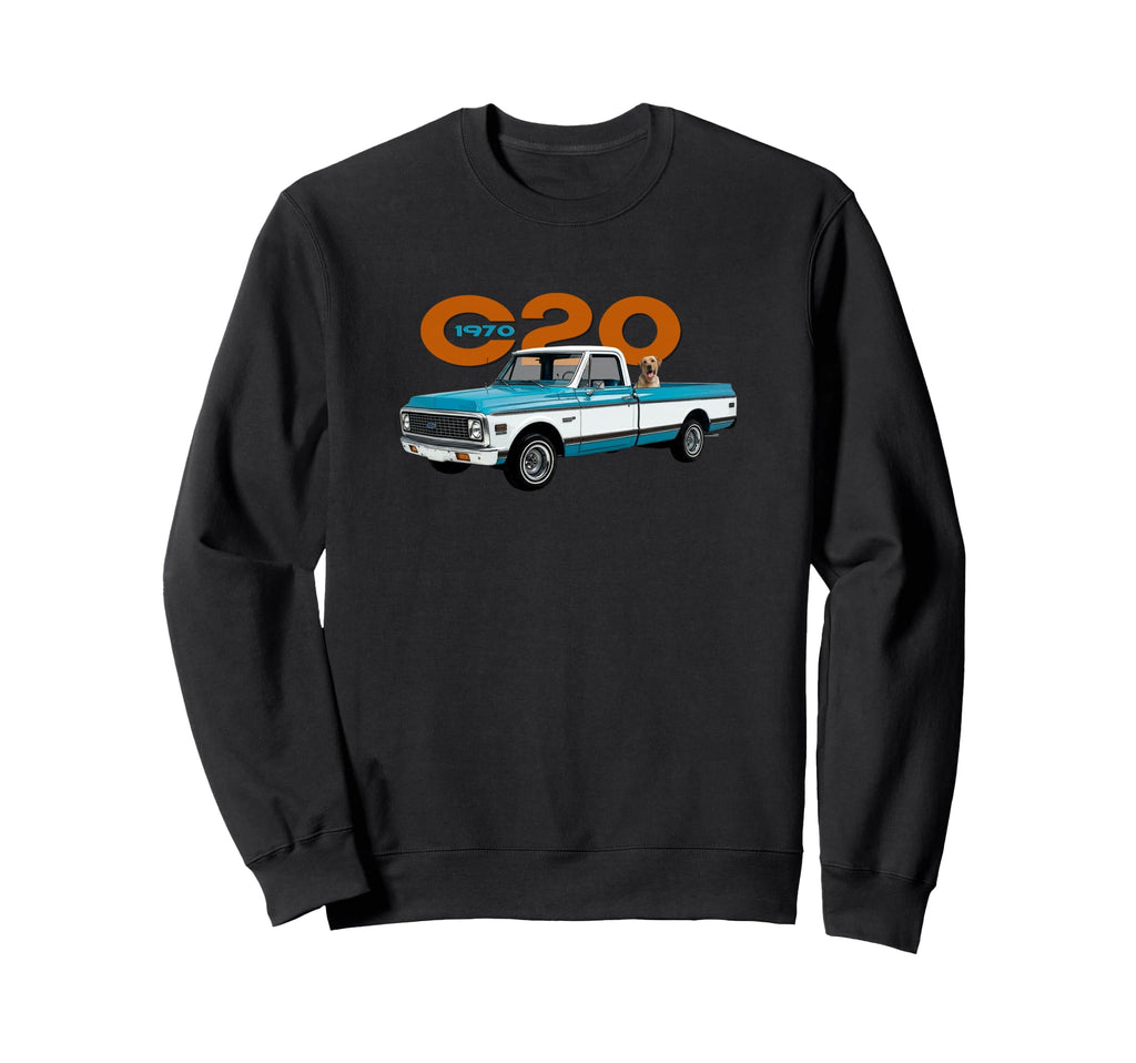 1970 C20 Pick Up Truck 2 Tone Pickup Sweatshirt - Graphic Print for Adults - T-Shirt, Sweatshirt, Hoodie
