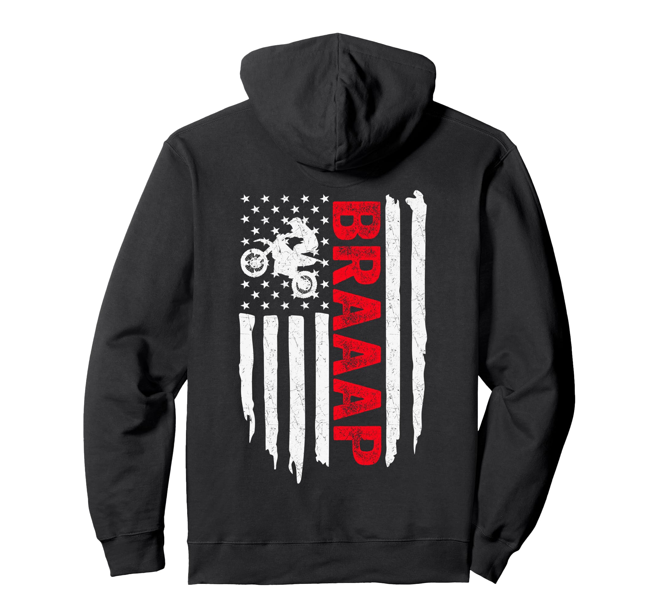Braaap Usa American Flag Dirt Bike Hoodie - Aesthetic Graphic Men Women - T-Shirt, Sweatshirt, Hoodie