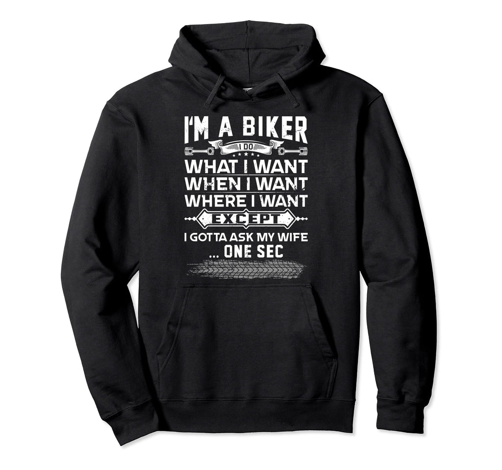 Funny Biker Wife Biker Accessories Hoodie - Novelty Apparel for Adults - T-Shirt, Sweatshirt, Hoodie