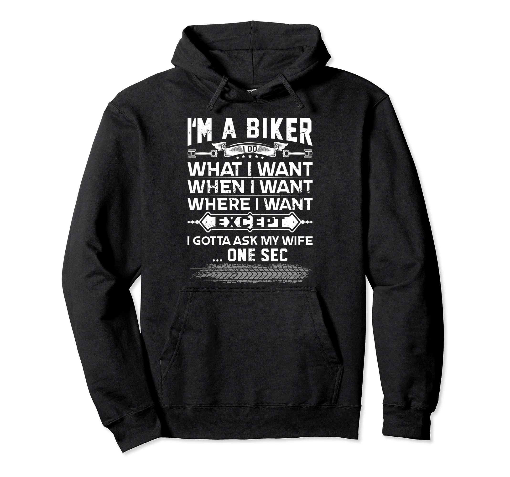 Funny Biker Wife Biker Accessories Hoodie - Novelty Apparel for Adults - T-Shirt, Sweatshirt, Hoodie
