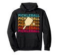 Pickleball Rainbow Stacked Typography Art Hoodie - Custom Art Print Unisex - T-Shirt, Sweatshirt, Hoodie