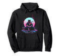 Synthwave Cat Samurai Mediation Hoodie - Casual Everyday Wear for Adults - T-Shirt, Sweatshirt, Hoodie