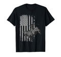 American Flag Bucking Bull Riding T-Shirt - Minimalist Print Men Women - T-Shirt, Sweatshirt, Hoodie