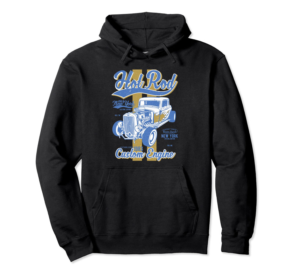 Hot Rod Custom Engine Ny Show Car Hoodie - Casual Everyday Wear Men Women - T-Shirt, Sweatshirt, Hoodie