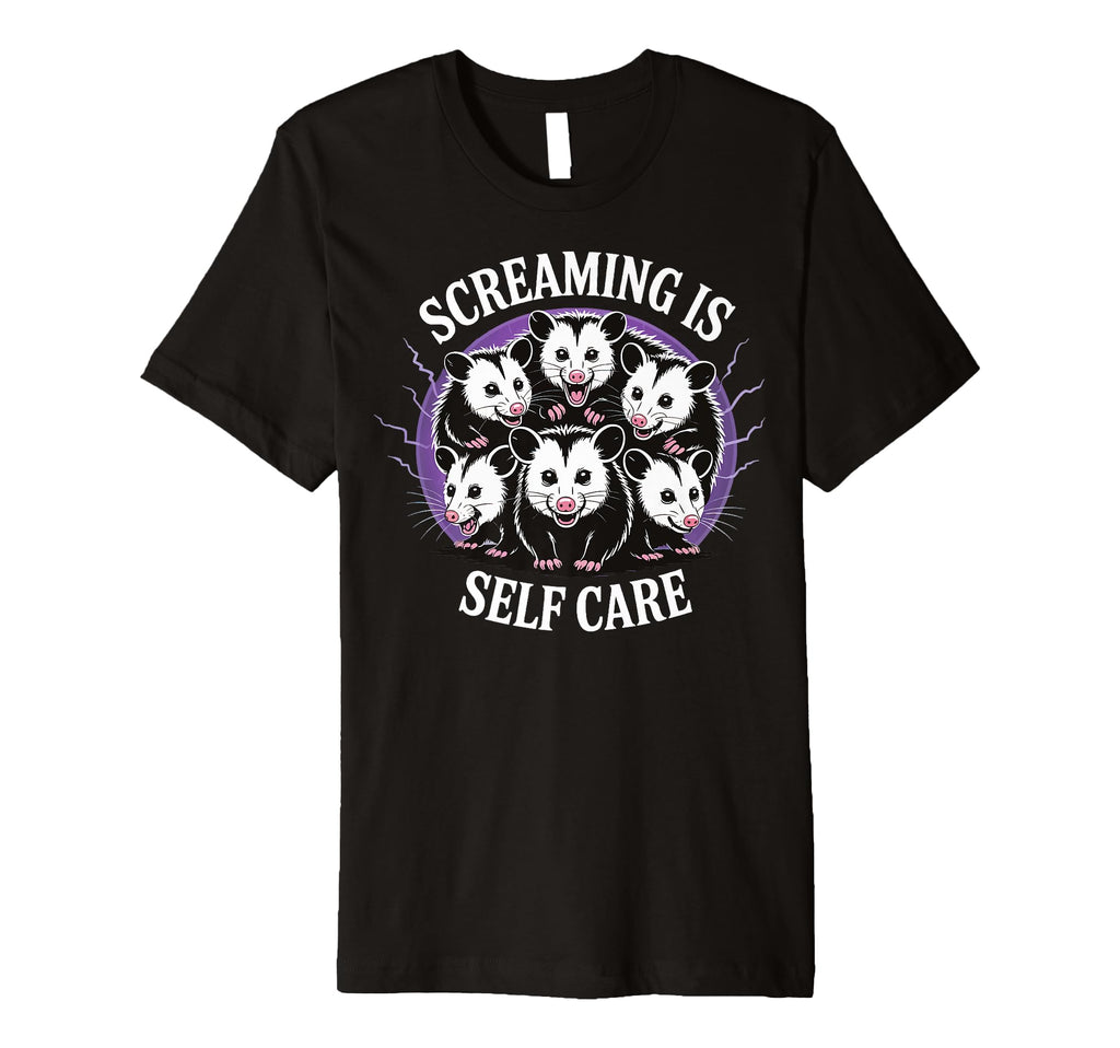 Opossum Therapeutic Screaming Stress Sweatshirt - Trendy Graphic Unisex - T-Shirt, Sweatshirt, Hoodie