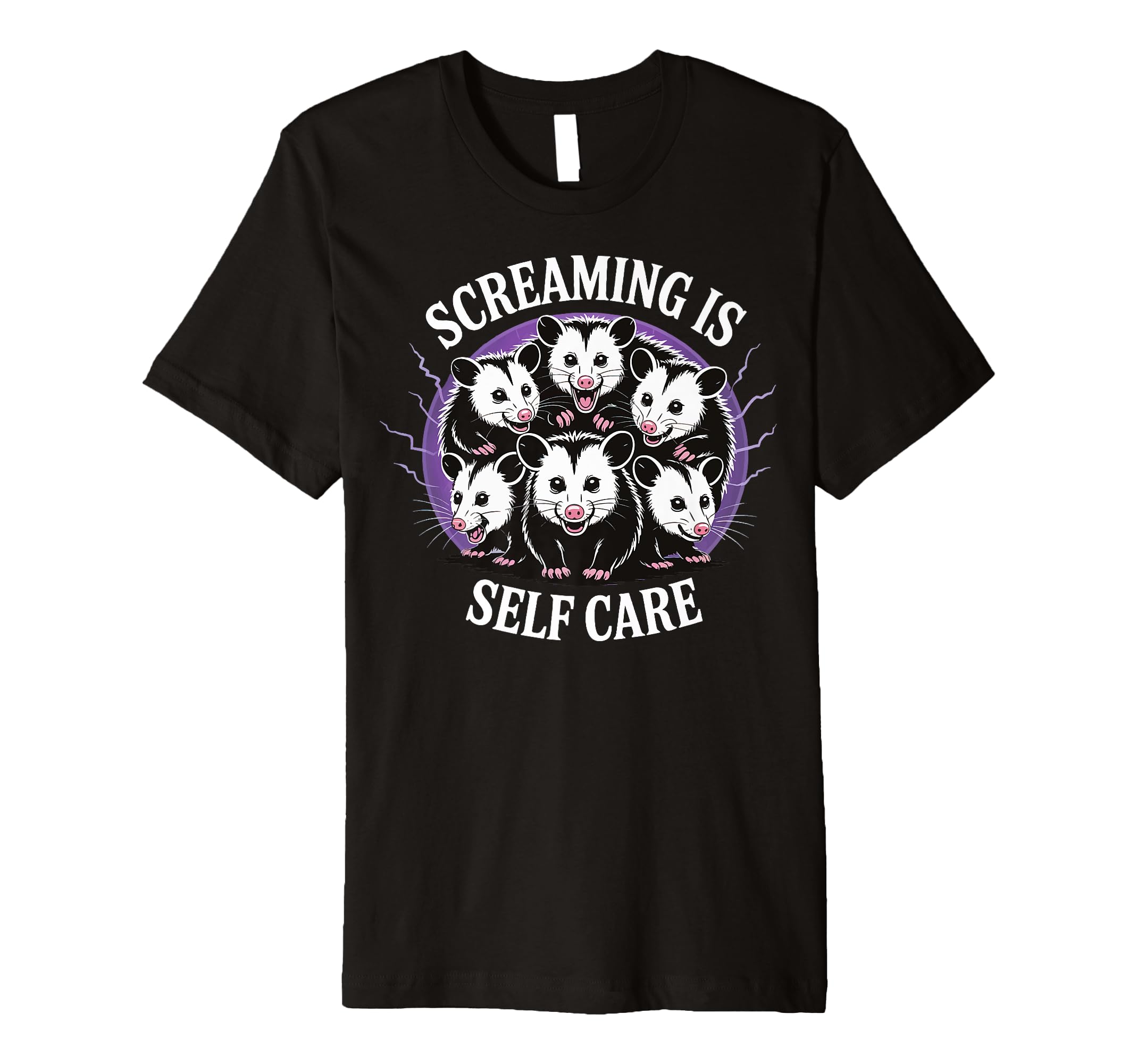 Opossum Therapeutic Screaming Stress Sweatshirt - Trendy Graphic Unisex - T-Shirt, Sweatshirt, Hoodie