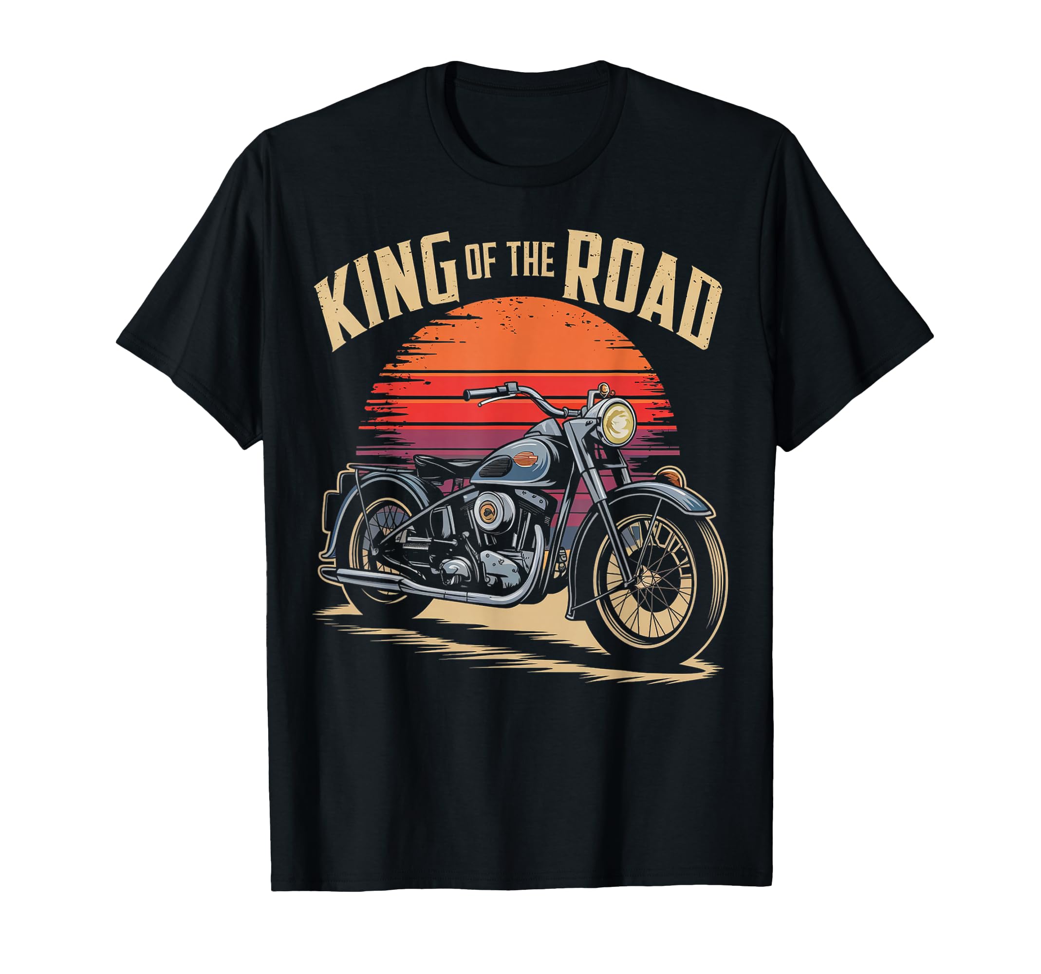 Ride King Road Motorcycle Mens Adults T-Shirt - Custom Art Print Unisex - T-Shirt, Sweatshirt, Hoodie