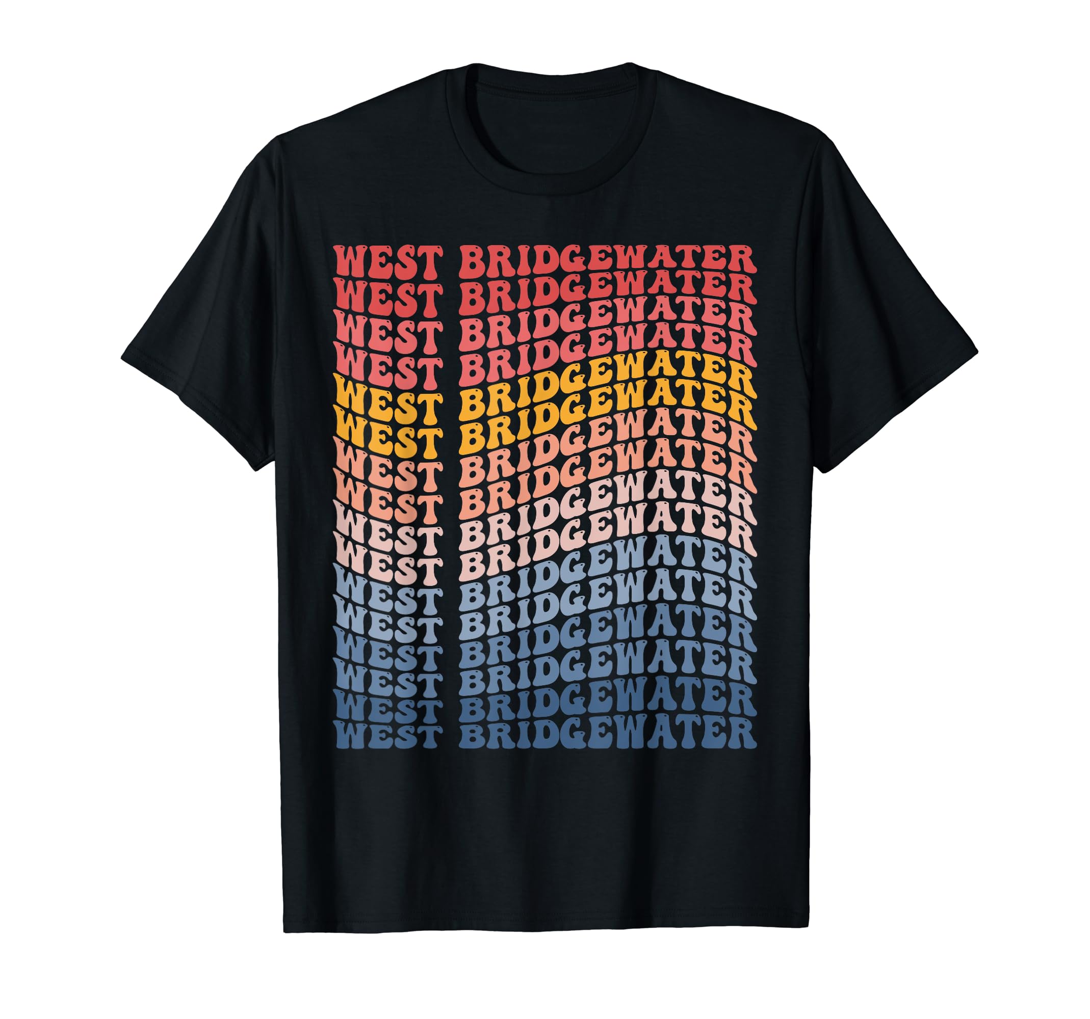West Bridgewater City Groovy T-Shirt - Graphic Print for Adults - T-Shirt, Sweatshirt, Hoodie