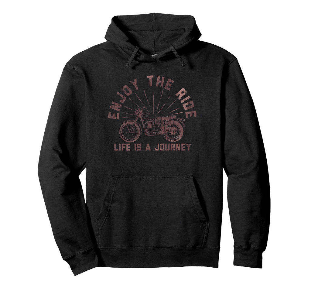 Trendy Life Is Journey Motorcycle Hoodie - Novelty Apparel for Adults - T-Shirt, Sweatshirt, Hoodie