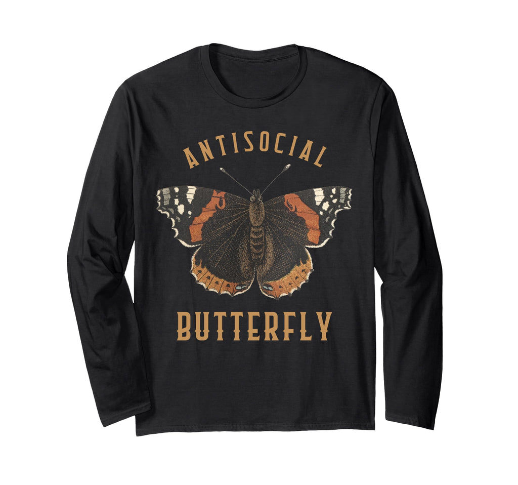Funny Antisocial Butterfly T-Shirt - Aesthetic Graphic for Adults - T-Shirt, Sweatshirt, Hoodie