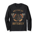 Funny Antisocial Butterfly T-Shirt - Aesthetic Graphic for Adults - T-Shirt, Sweatshirt, Hoodie