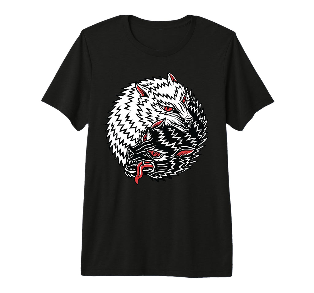 Wolf American Traditional Tattoo T-Shirt - Casual Everyday Wear for Adults - T-Shirt, Sweatshirt, Hoodie