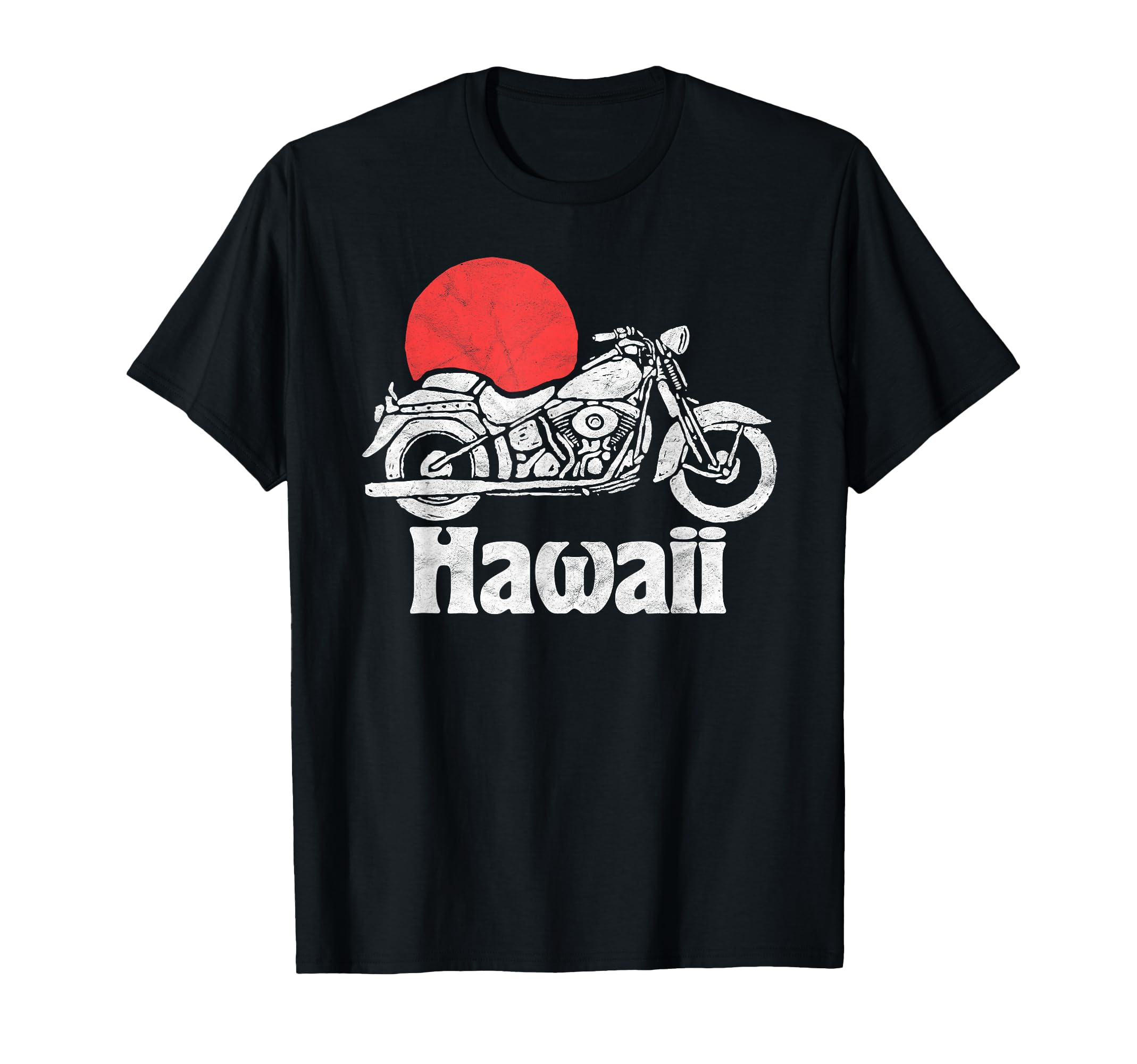Hawaii Motorcycle Sun Minimalist T-Shirt - Aesthetic Graphic for Adults - T-Shirt, Sweatshirt, Hoodie
