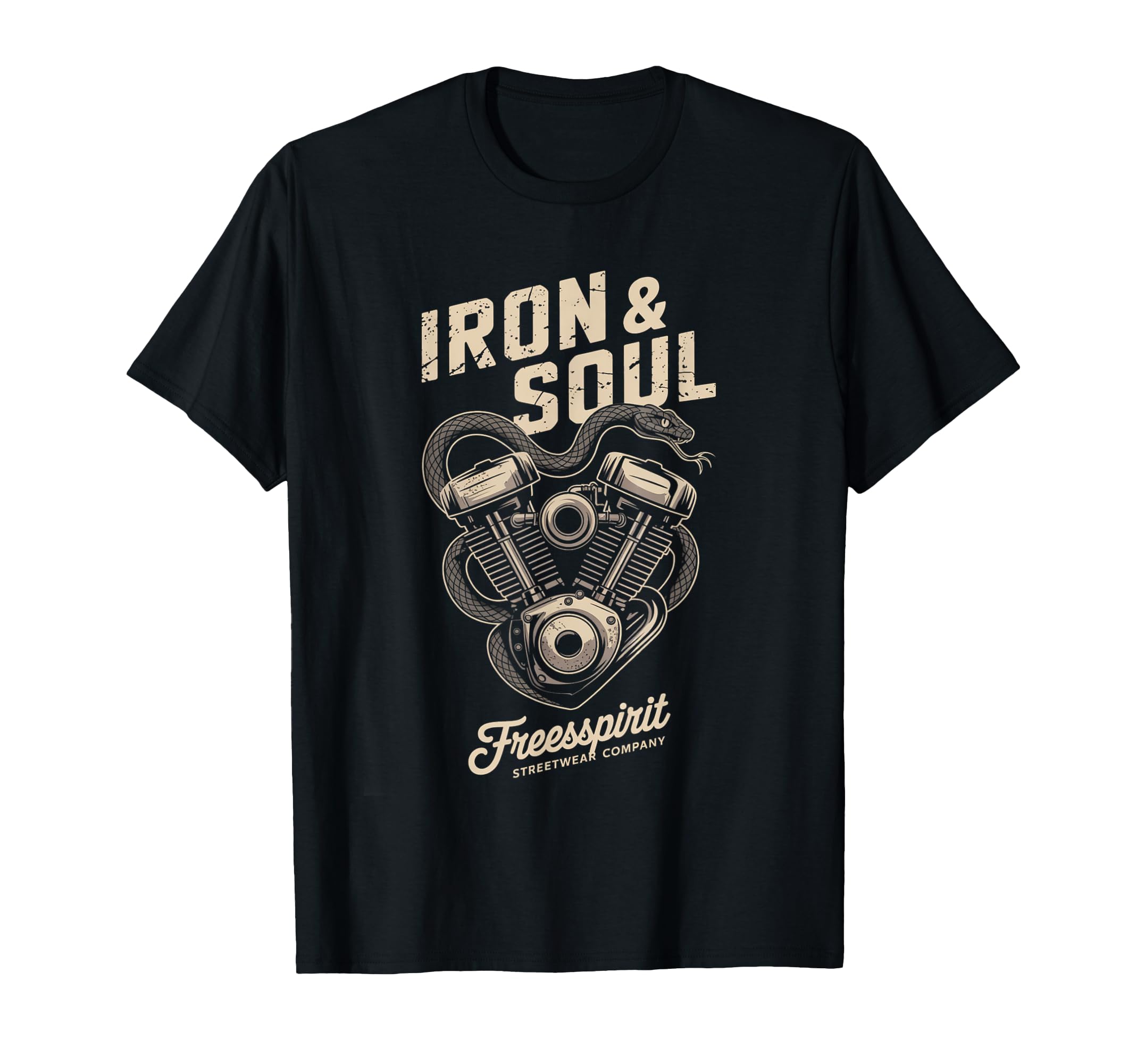 Iron Soul Motorcycle Biker T-Shirt - Novelty Apparel for Adults - T-Shirt, Sweatshirt, Hoodie