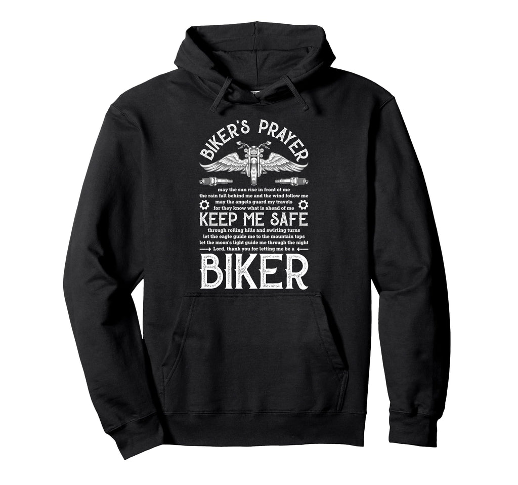 Bikers Prayer Motorcycle Biker Biking Hoodie - Minimalist Print Unisex - T-Shirt, Sweatshirt, Hoodie
