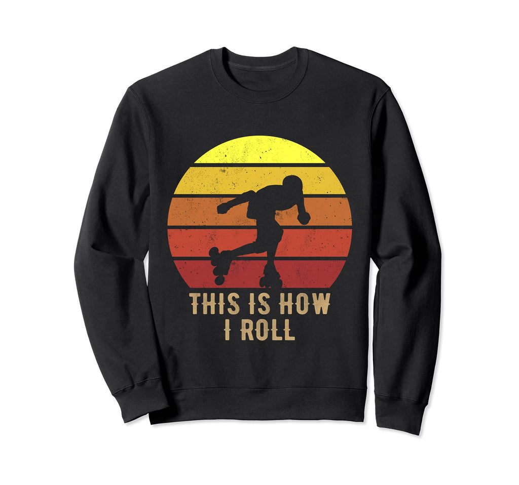 Roller Skate Funny Skating 70S 80S Sweatshirt - Minimalist Print for Adults - T-Shirt, Sweatshirt, Hoodie