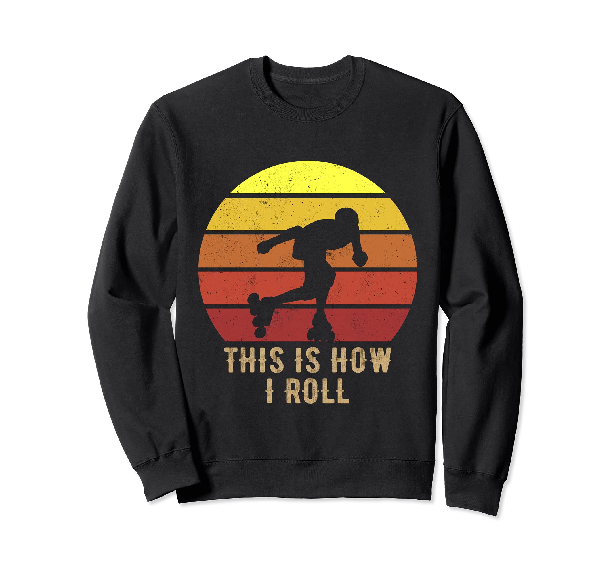 Roller Skate Funny Skating 70S 80S Sweatshirt - Minimalist Print for Adults - T-Shirt, Sweatshirt, Hoodie