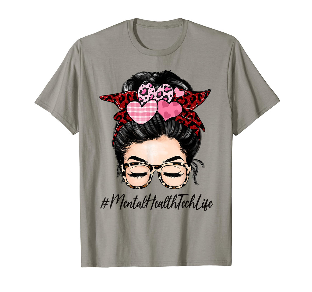 Mental Health Tech Valentines Day Messy T-Shirt - Aesthetic Graphic Unisex - T-Shirt, Sweatshirt, Hoodie