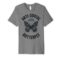 Mens Anti Social Butterfly Funny Awkward T-Shirt - Graphic Print Unisex - T-Shirt, Sweatshirt, Hoodie
