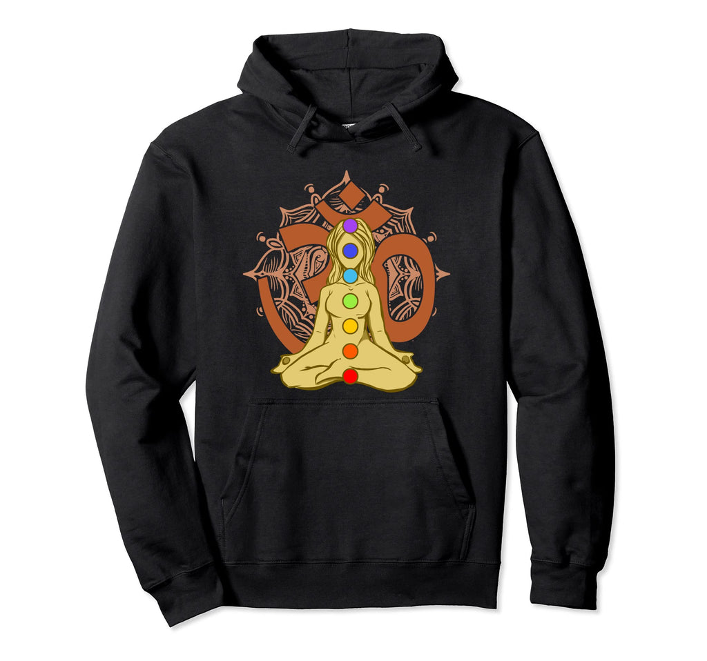 Chakra Chakras Aligned Meditation Namaste Om Hoodie - Graphic Print Unisex - T-Shirt, Sweatshirt, Hoodie
