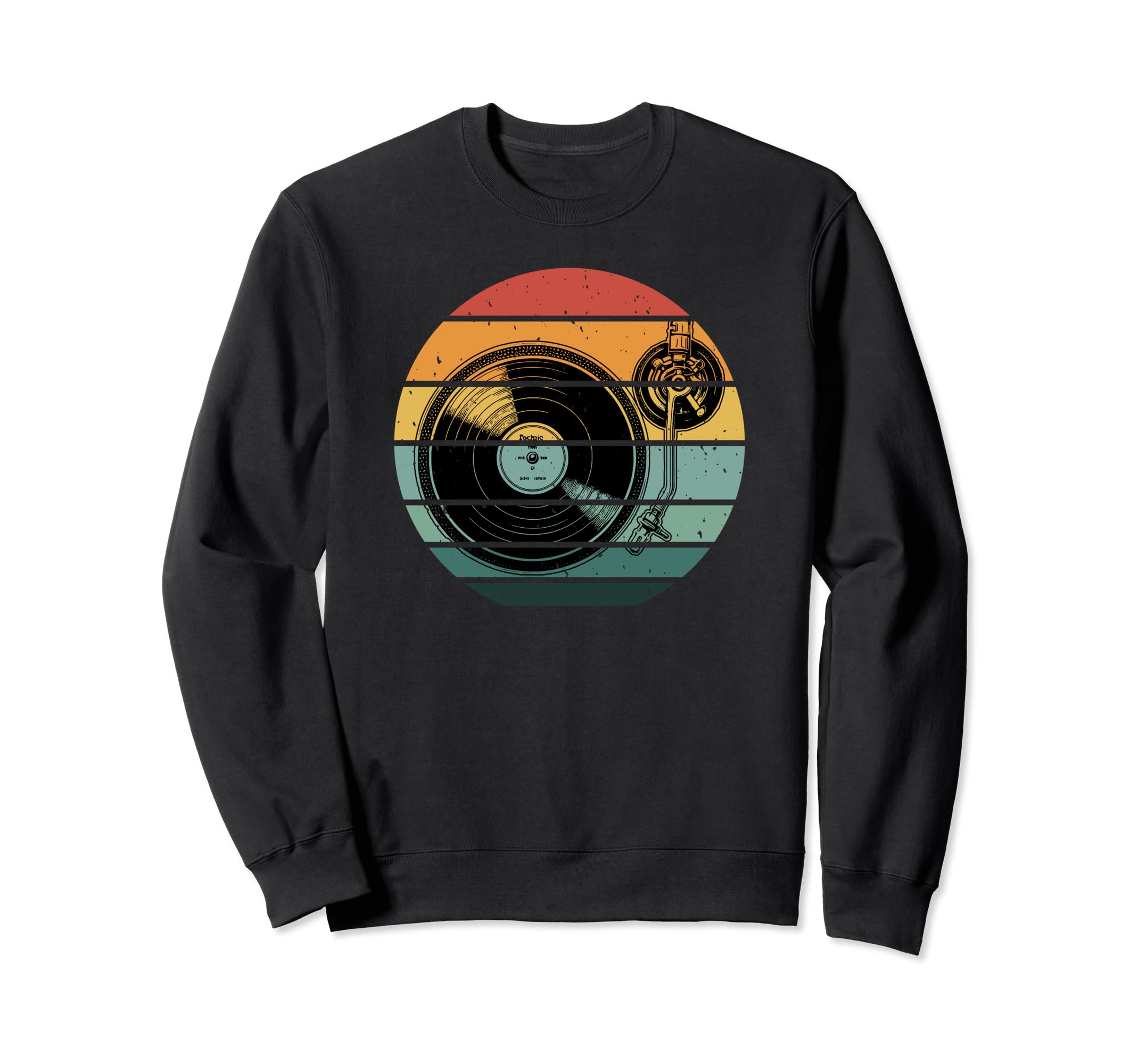 Turntable Sun Vinyl Records Sweatshirt - Fun Novelty Design Men Women - T-Shirt, Sweatshirt, Hoodie