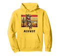 Meowdy Cat Cowboy Cat Desert Cactus Hoodie - Minimalist Print Unisex - T-Shirt, Sweatshirt, Hoodie