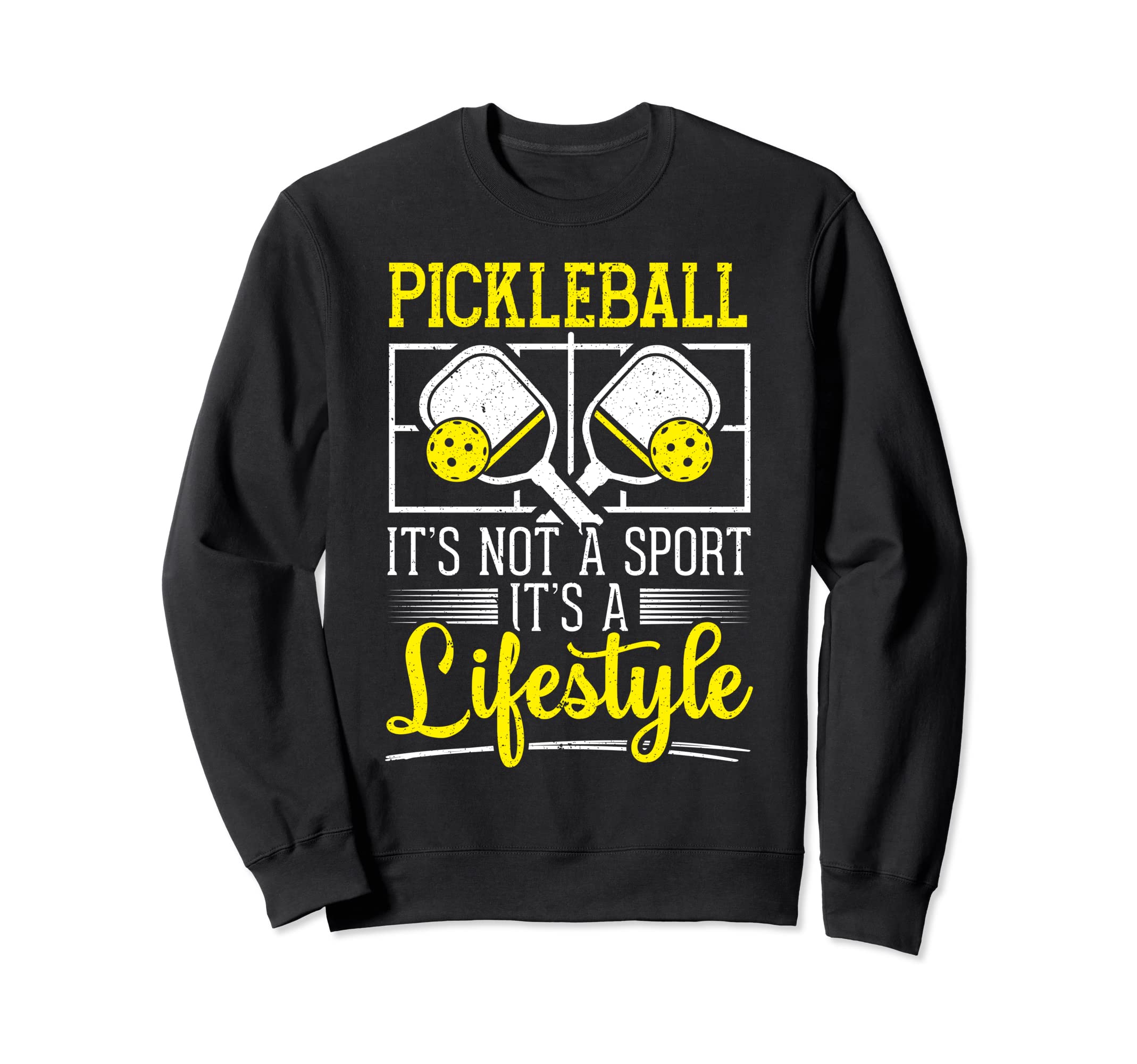 Pickleball Player Distressed Sweatshirt - Minimalist Print for Adults - T-Shirt, Sweatshirt, Hoodie