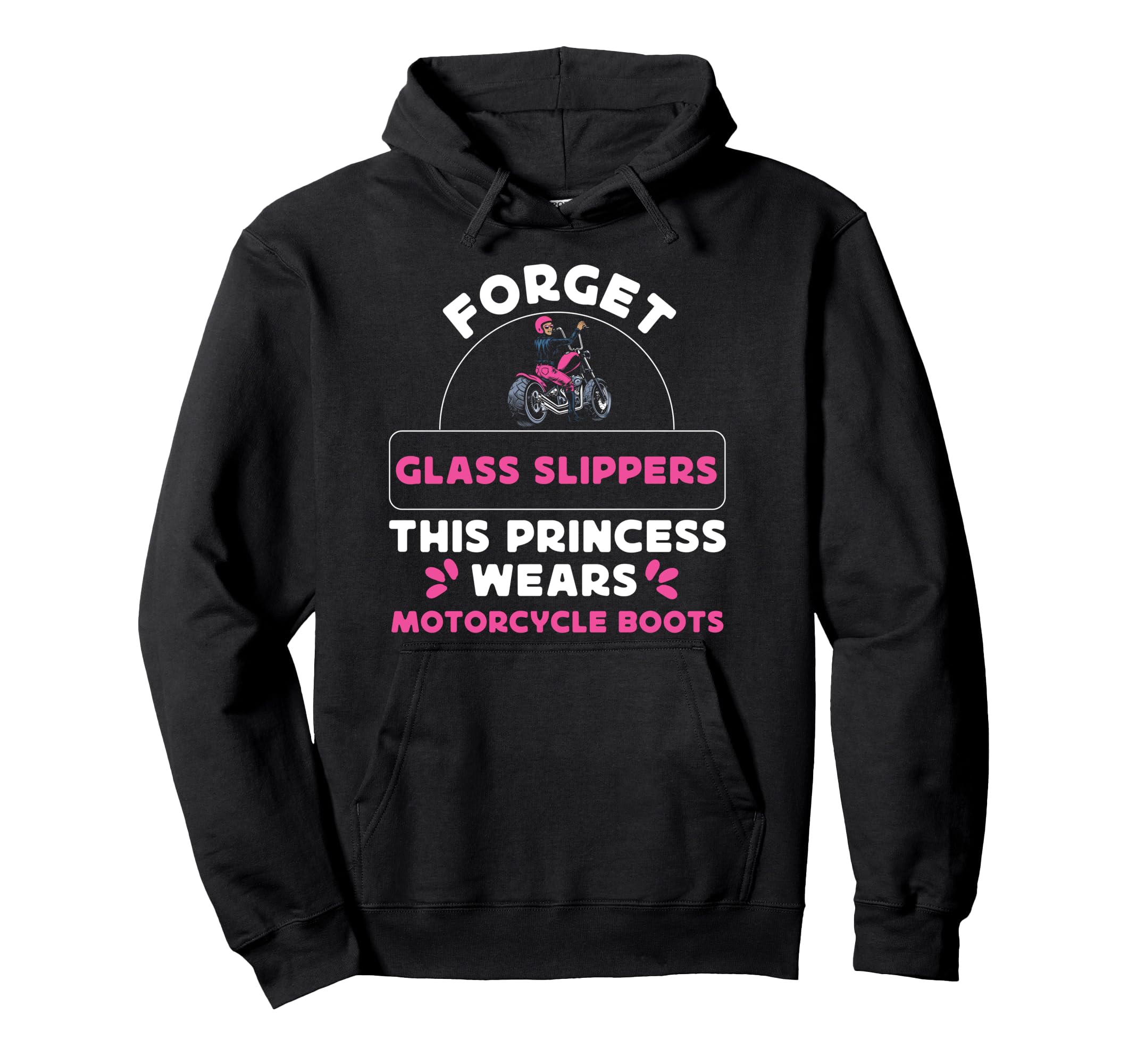 Motorcycle Biker Forget Glass Slippers Hoodie - Novelty Apparel Men Women - T-Shirt, Sweatshirt, Hoodie
