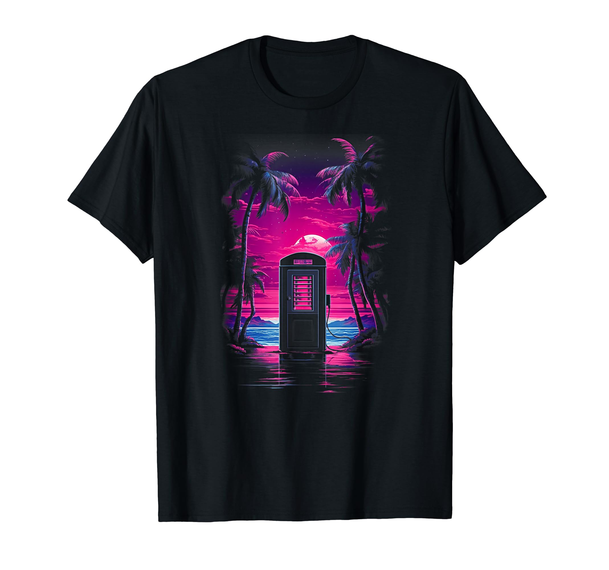 Vaporwave Phone Booth 80S Synthwave 16 T-Shirt - Graphic Print Men Women - T-Shirt, Sweatshirt, Hoodie